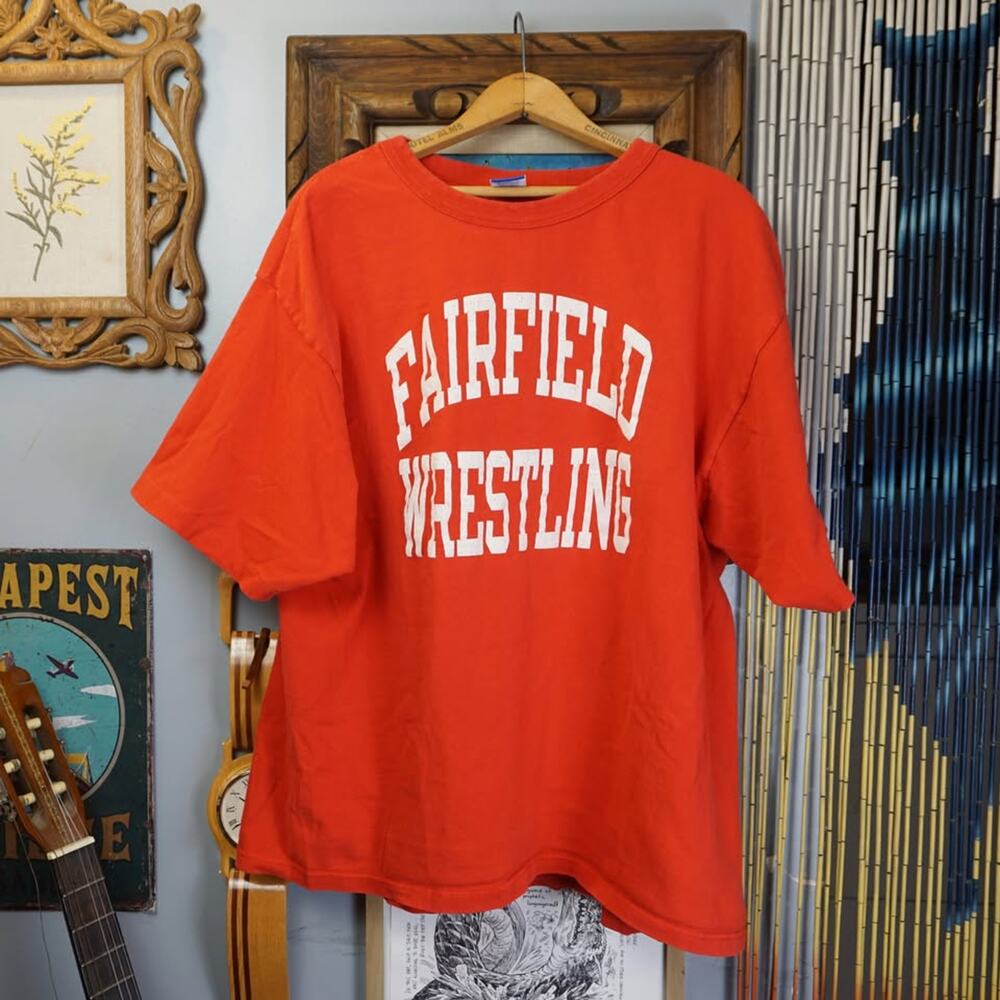 Vintage Champion Fairfield wrestling usa graphic tshirt